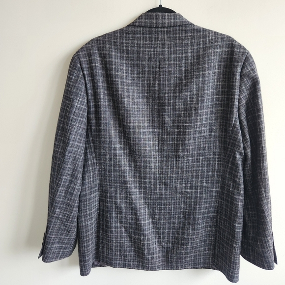 Linen Silk Wool Blend Grey Charcoal lightweight Blazer Suite Jacket Sports Coat - Picture 4 of 16